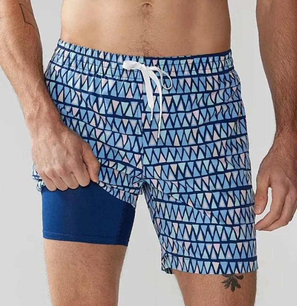 NEW CHUBBIES TRIANGU-LATERS 7" BOXER BRIEF LINED SHORTS SWIM TRUNKS SZ S